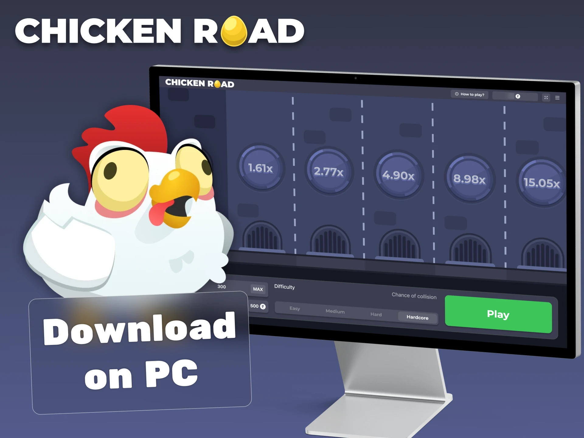 You can download the Chicken Road web app for Windows or macOS.