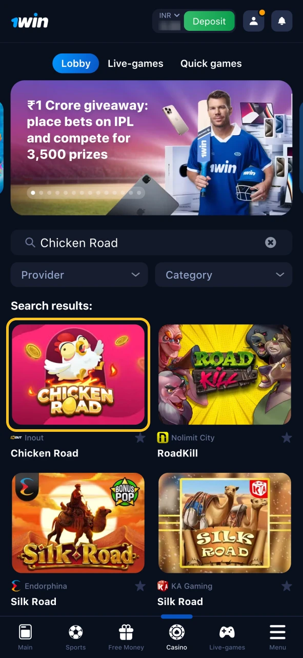 To download Chicken Road for Android, select a casino that offers the game.