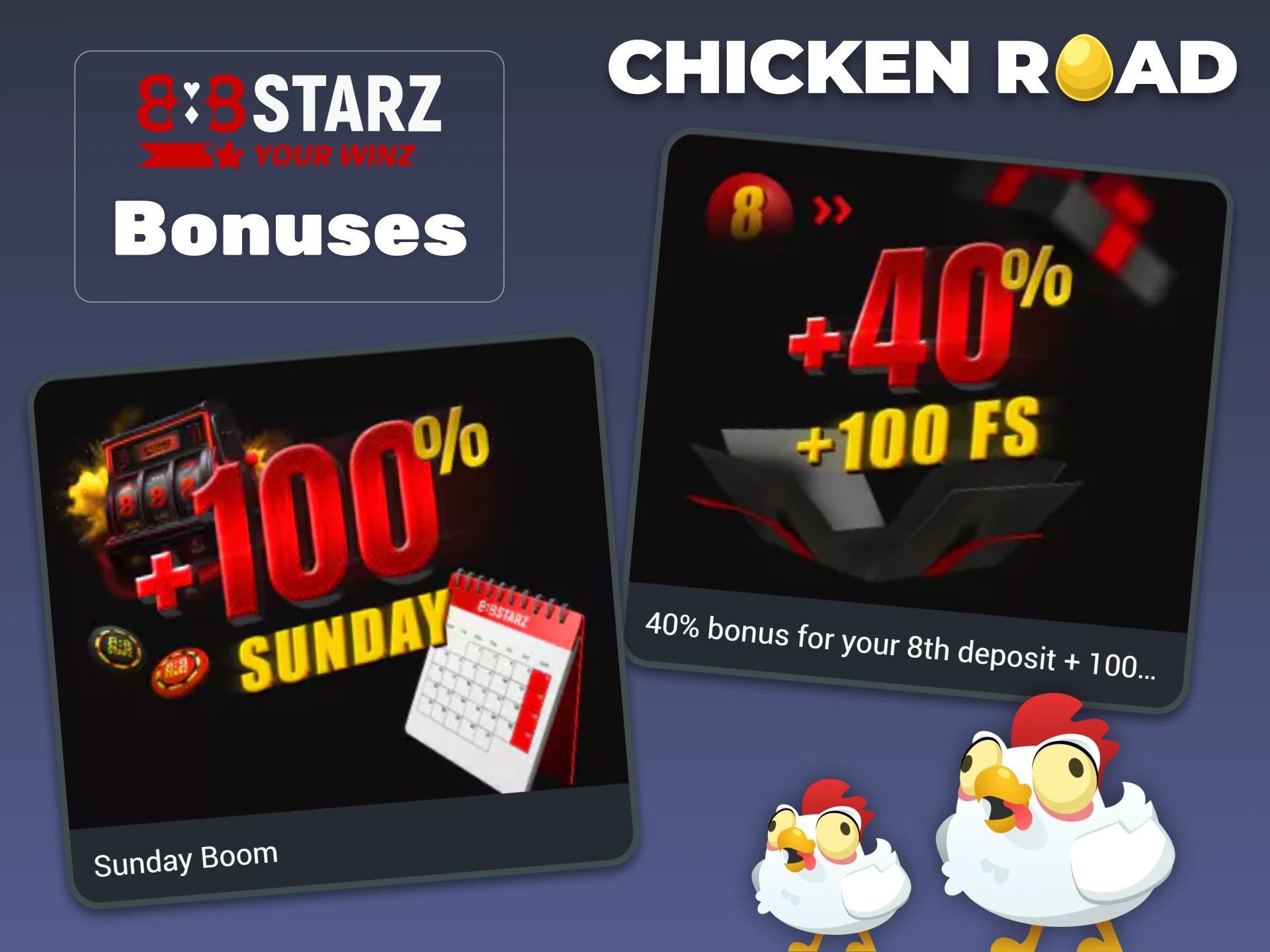Attractive bonuses from 888starz are ready to be claimed for playing Chicken Road.