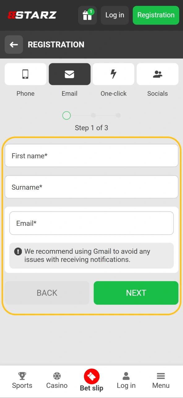 Start your journey by filling out the registration form to join Chicken Road.